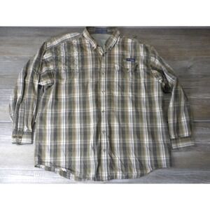 Columbia PHG Shirt Mens XL Green Super White Wing Omni Shade Vented Bird Hunting
